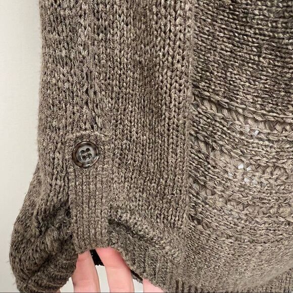 đ Preswickâ&âMooreâbrown cardiganâwithâbuttonâsleevesâM - Picture 4 of 6